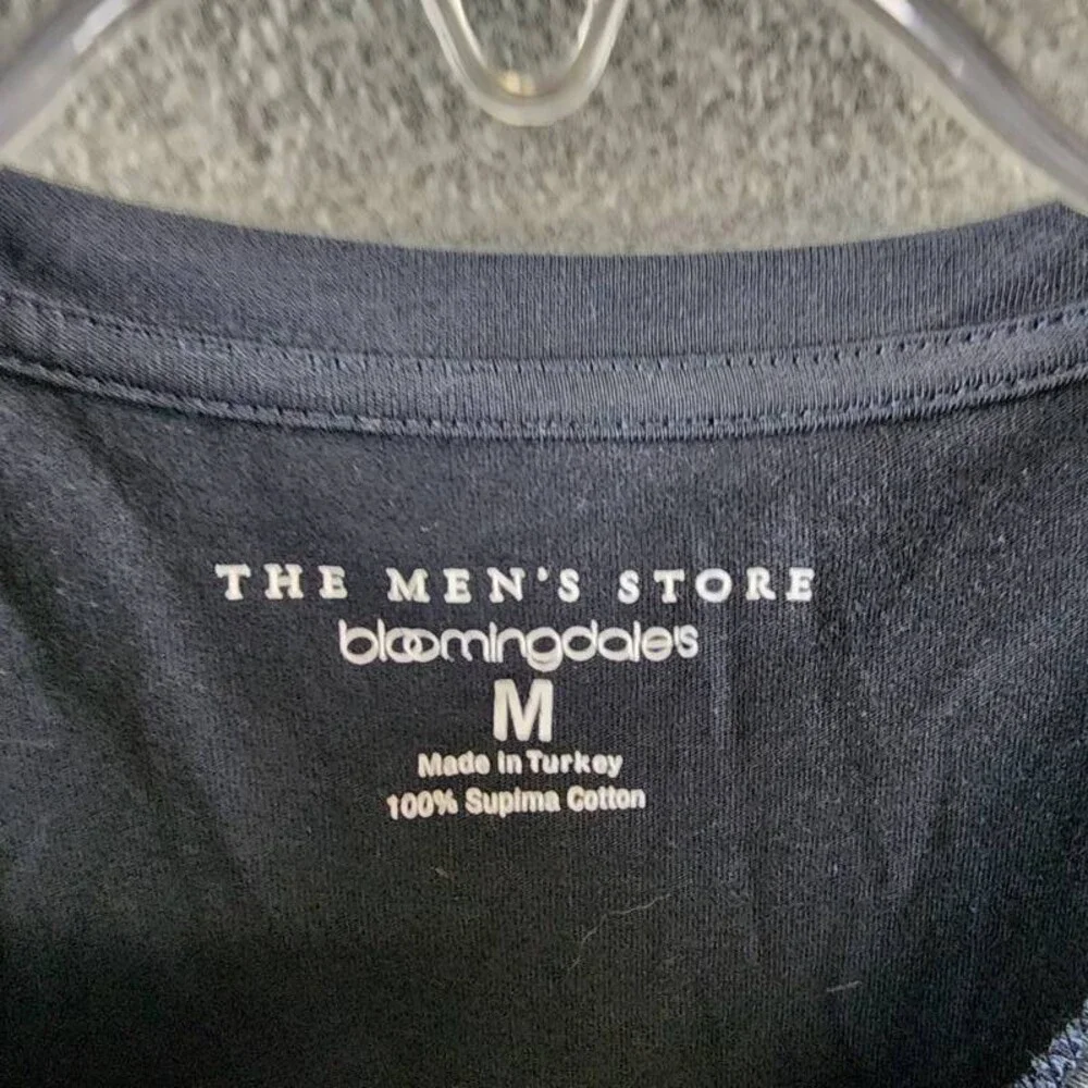 The Men's Store at Bloomingdale's Supima Cotton T-Shirt M True Navy Pullover - Picture 9 of 12